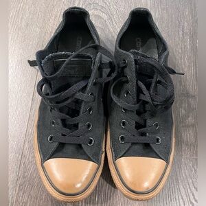 Black Converse with Gum Colored Base W 9.5 / M 7.5